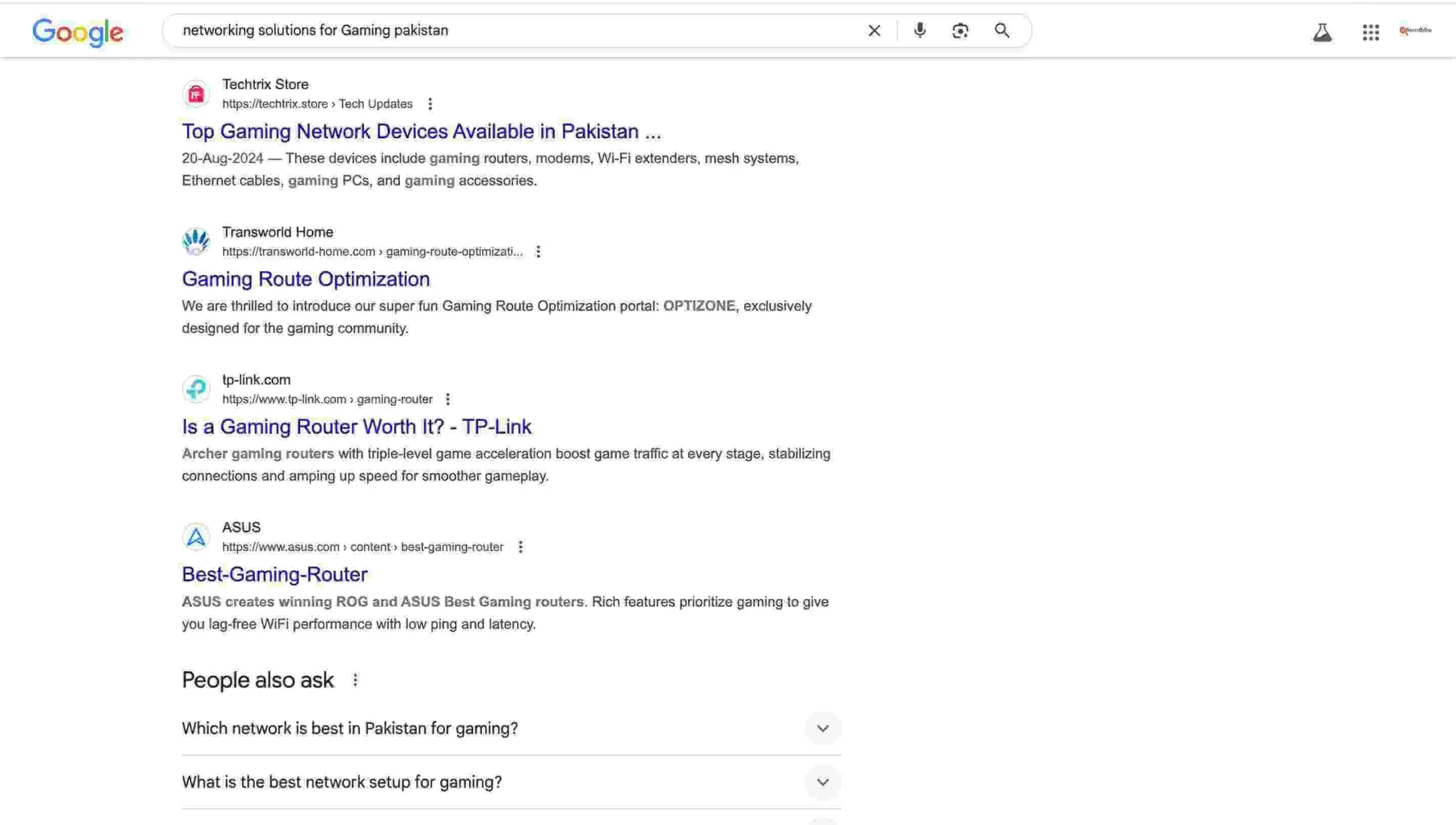 Networking Solutions for gaming pakistan outranked- Searchbydua