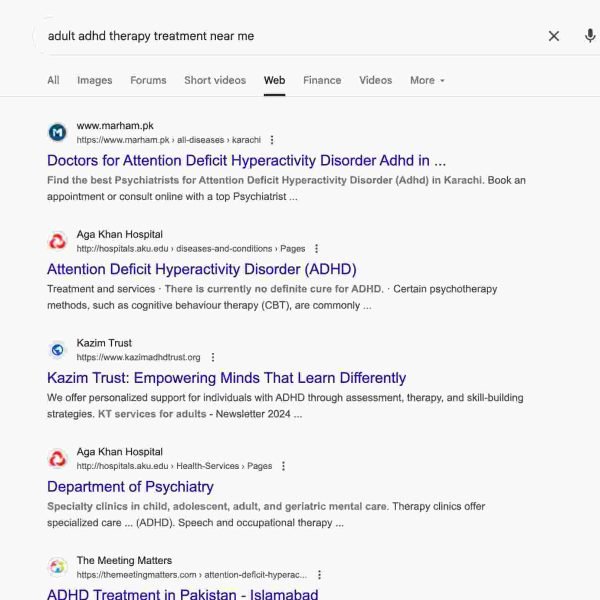 Adhd Trust Local SEO Case Study Results - Search By Dua